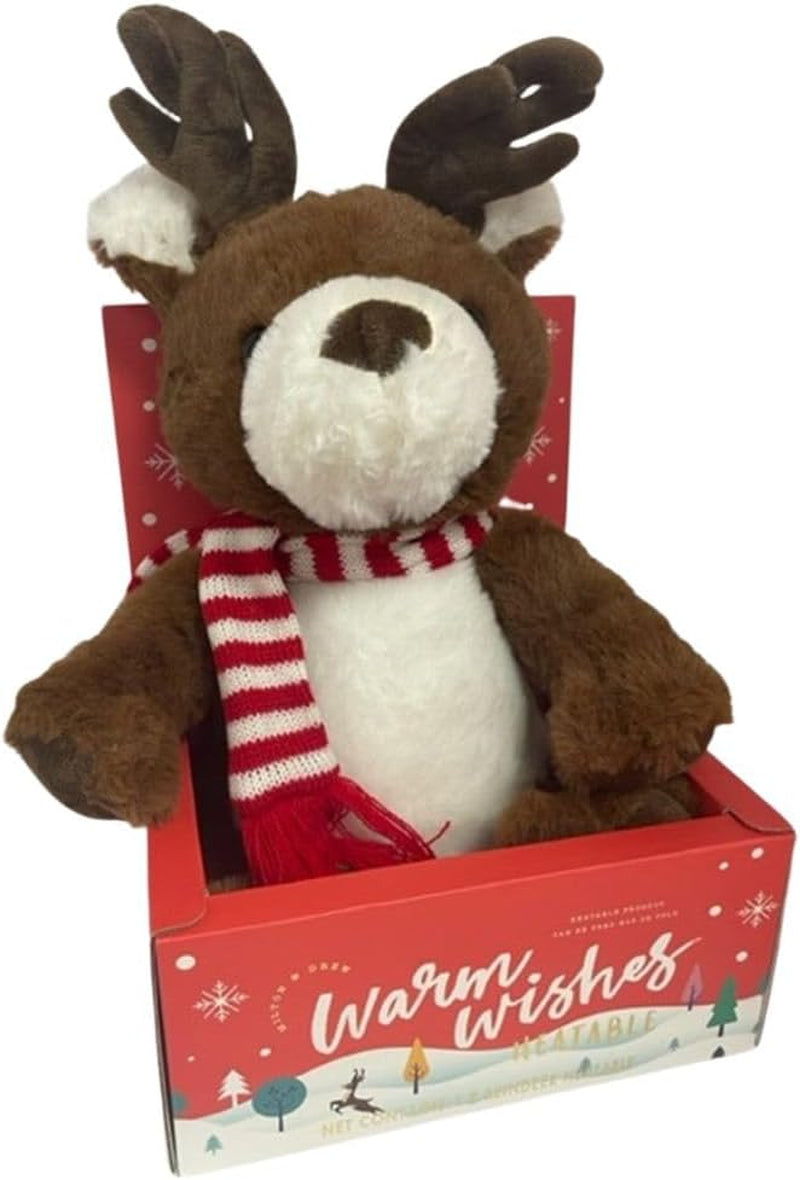 Winter Reindeer I Reindeer Heatable Stuffed Toy I Hot or Cold Insert I Lavender Scented I Funky Gift Box