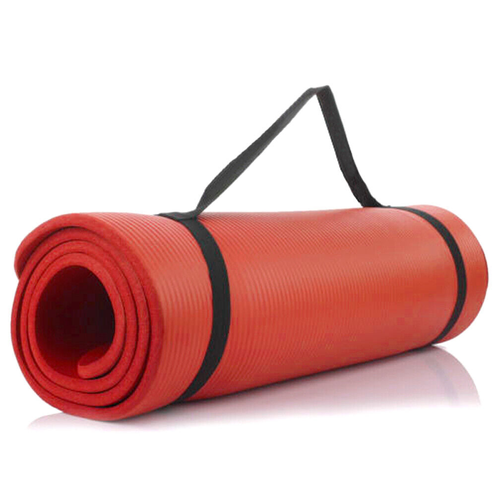 61X 185Cm Yoga Mat 15Mm Thick Gym Exercise Fitness Pilates Workout Mat Non Slip