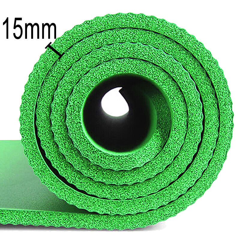 61X 185Cm Yoga Mat 15Mm Thick Gym Exercise Fitness Pilates Workout Mat Non Slip
