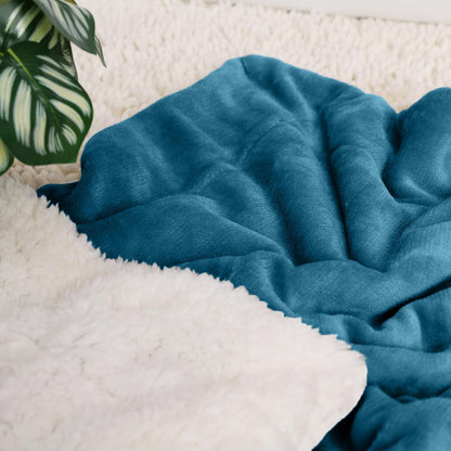 Sherpa Flannel Fleece Blanket Heavy Winter Throw for Bed Sofa Extra Warm Blanket