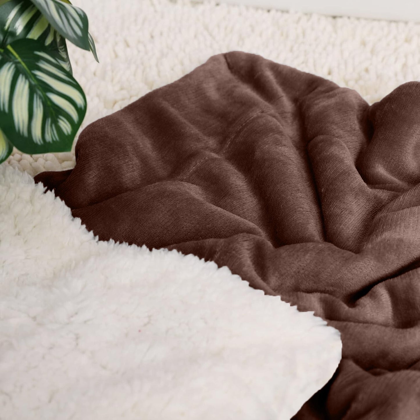 Sherpa Flannel Fleece Blanket Heavy Winter Throw for Bed Sofa Extra Warm Blanket