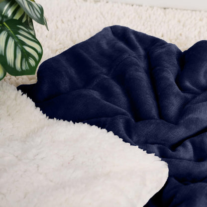 Sherpa Flannel Fleece Blanket Heavy Winter Throw for Bed Sofa Extra Warm Blanket