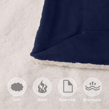 Sherpa Flannel Fleece Blanket Heavy Winter Throw for Bed Sofa Extra Warm Blanket