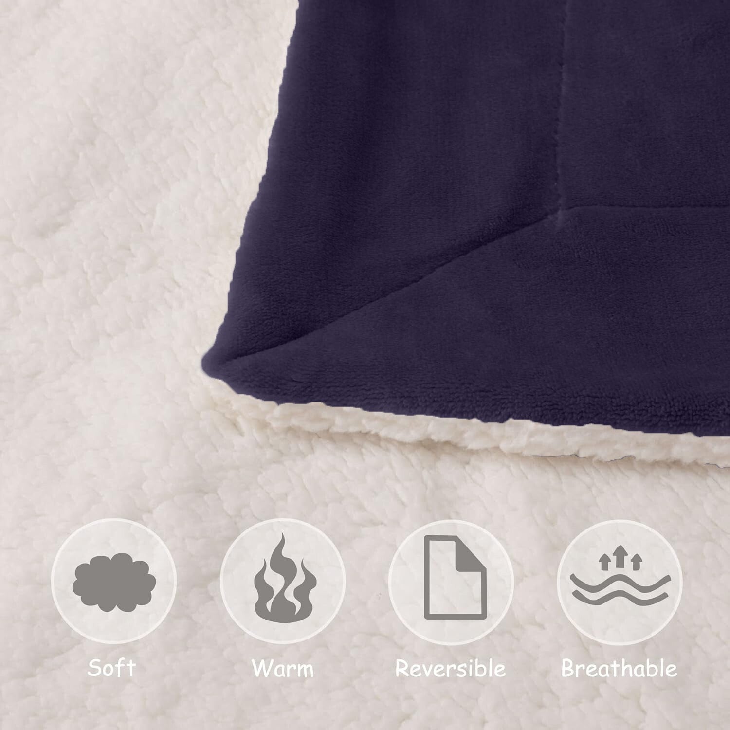 Sherpa Flannel Fleece Blanket Heavy Winter Throw for Bed Sofa Extra Warm Blanket