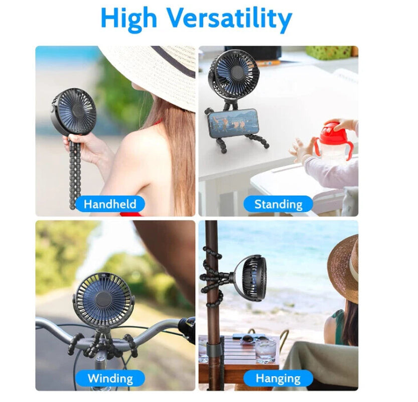 Bladeless Neckband Fan - Portable USB Rechargeable Hanging Cooler for Comfortable Wear in the UK