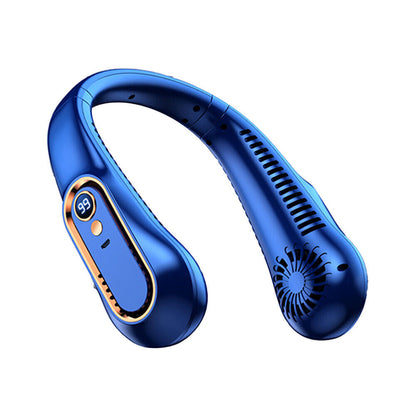 Bladeless Neckband Fan - Portable USB Rechargeable Hanging Cooler for Comfortable Wear in the UK