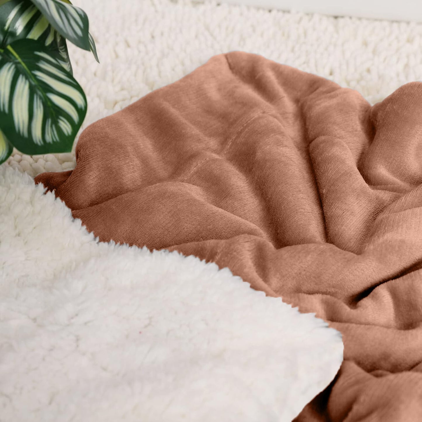Sherpa Flannel Fleece Blanket Heavy Winter Throw for Bed Sofa Extra Warm Blanket