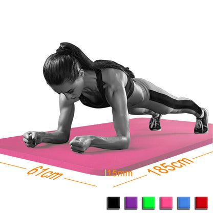 61X 185Cm Yoga Mat 15Mm Thick Gym Exercise Fitness Pilates Workout Mat Non Slip