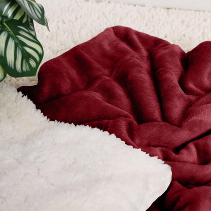 Sherpa Flannel Fleece Blanket Heavy Winter Throw for Bed Sofa Extra Warm Blanket