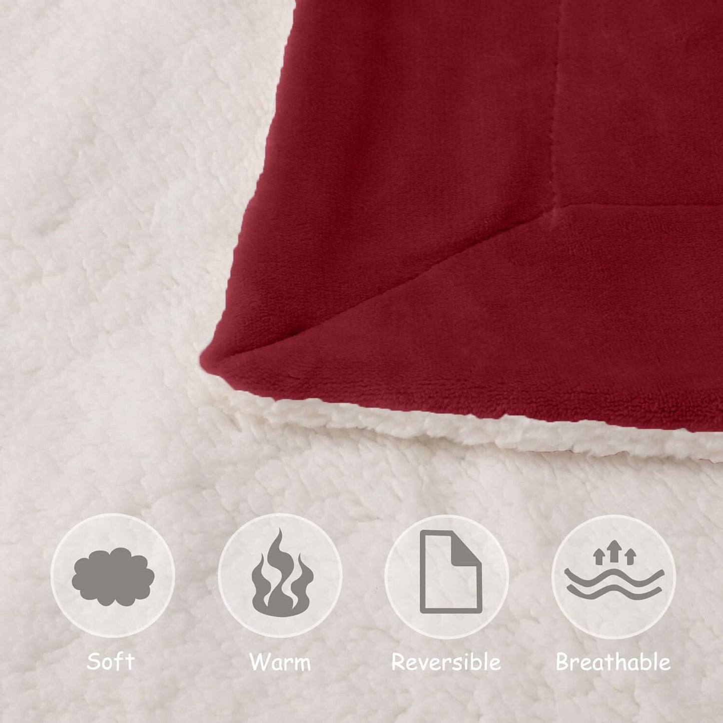 Sherpa Flannel Fleece Blanket Heavy Winter Throw for Bed Sofa Extra Warm Blanket