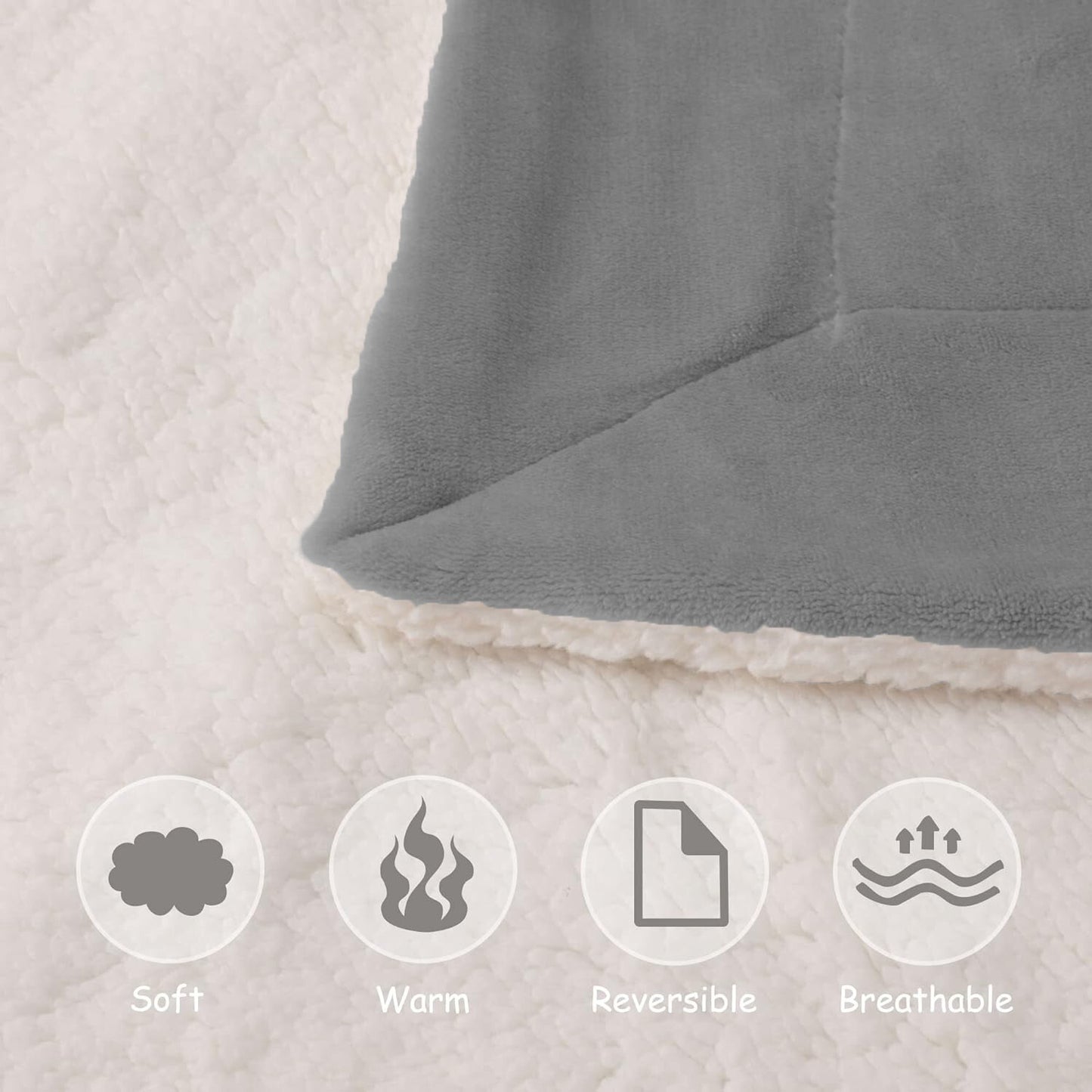 Sherpa Flannel Fleece Blanket Heavy Winter Throw for Bed Sofa Extra Warm Blanket