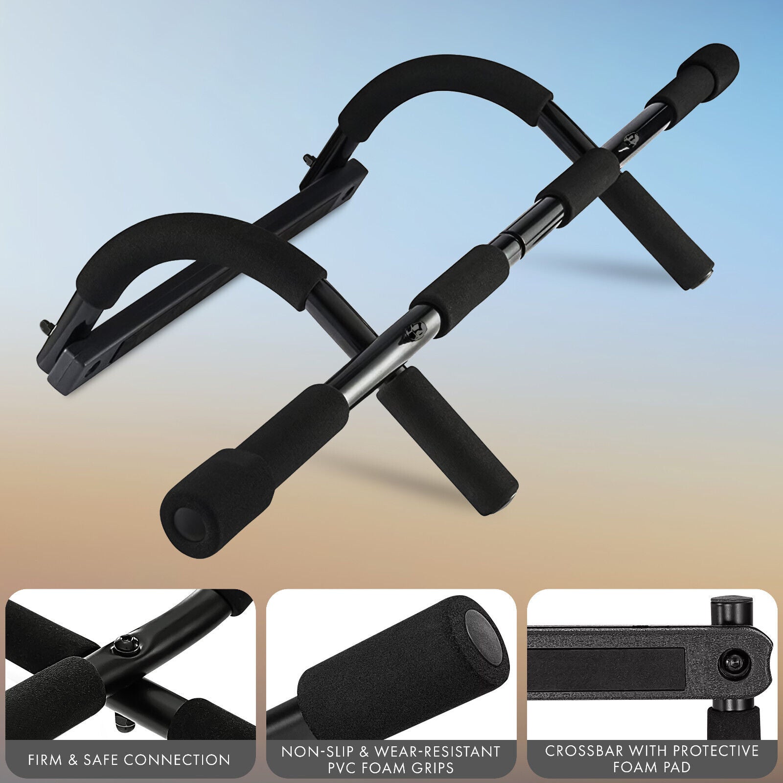 Doorway Pull-Up Bar for Home Gym - Chin-Up and Dip Exercise Equipment