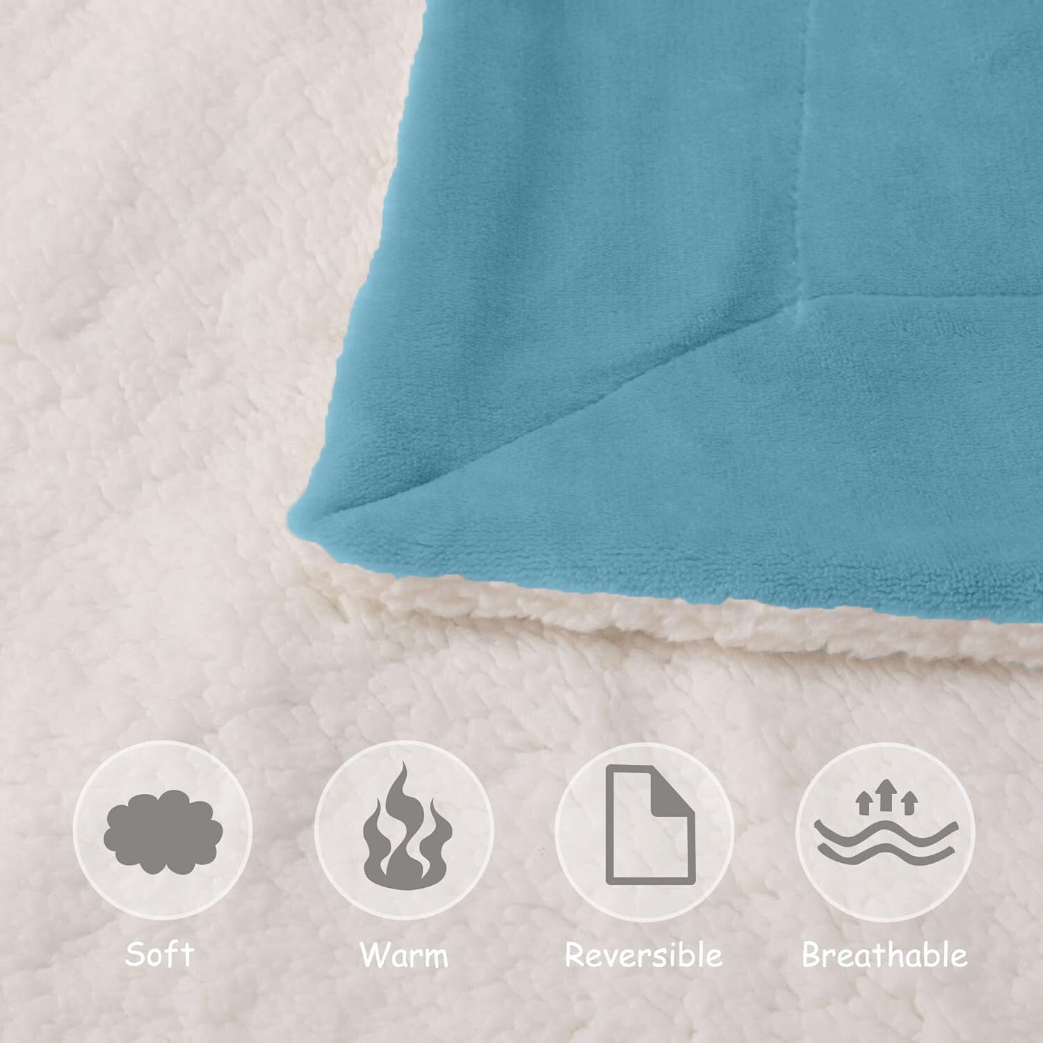Sherpa Flannel Fleece Blanket Heavy Winter Throw for Bed Sofa Extra Warm Blanket