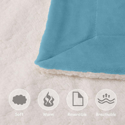 Sherpa Flannel Fleece Blanket Heavy Winter Throw for Bed Sofa Extra Warm Blanket