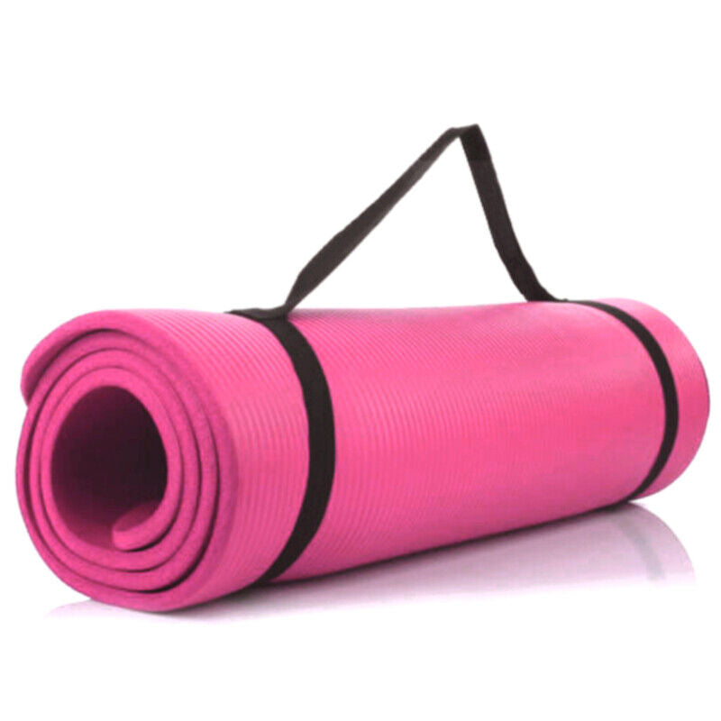 61X 185Cm Yoga Mat 15Mm Thick Gym Exercise Fitness Pilates Workout Mat Non Slip