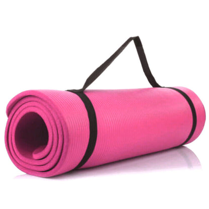 61X 185Cm Yoga Mat 15Mm Thick Gym Exercise Fitness Pilates Workout Mat Non Slip