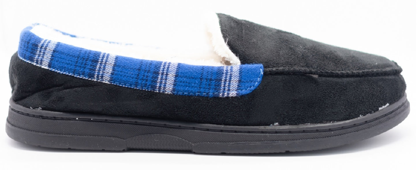 MENS MOCCASINS WARM FAUX SUEDE SHEEPSKIN FUR LINED WINTER LOAFERS SLIPPERS SIZE