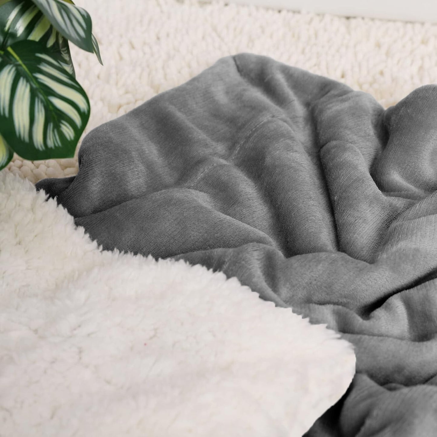 Sherpa Flannel Fleece Blanket Heavy Winter Throw for Bed Sofa Extra Warm Blanket