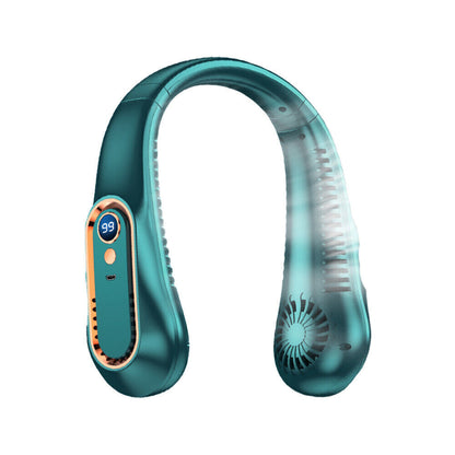Bladeless Neckband Fan - Portable USB Rechargeable Hanging Cooler for Comfortable Wear in the UK