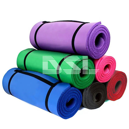 61X 185Cm Yoga Mat 15Mm Thick Gym Exercise Fitness Pilates Workout Mat Non Slip