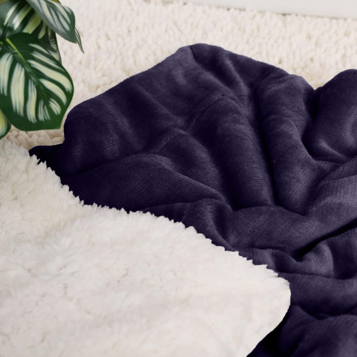 Sherpa Flannel Fleece Blanket Heavy Winter Throw for Bed Sofa Extra Warm Blanket