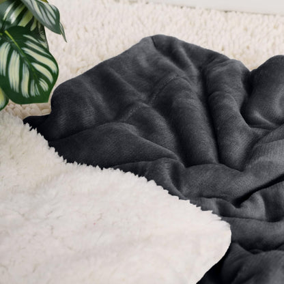Sherpa Flannel Fleece Blanket Heavy Winter Throw for Bed Sofa Extra Warm Blanket