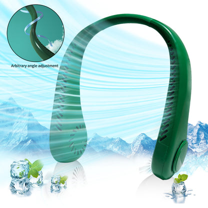 Bladeless Neckband Fan - Portable USB Rechargeable Hanging Cooler for Comfortable Wear in the UK