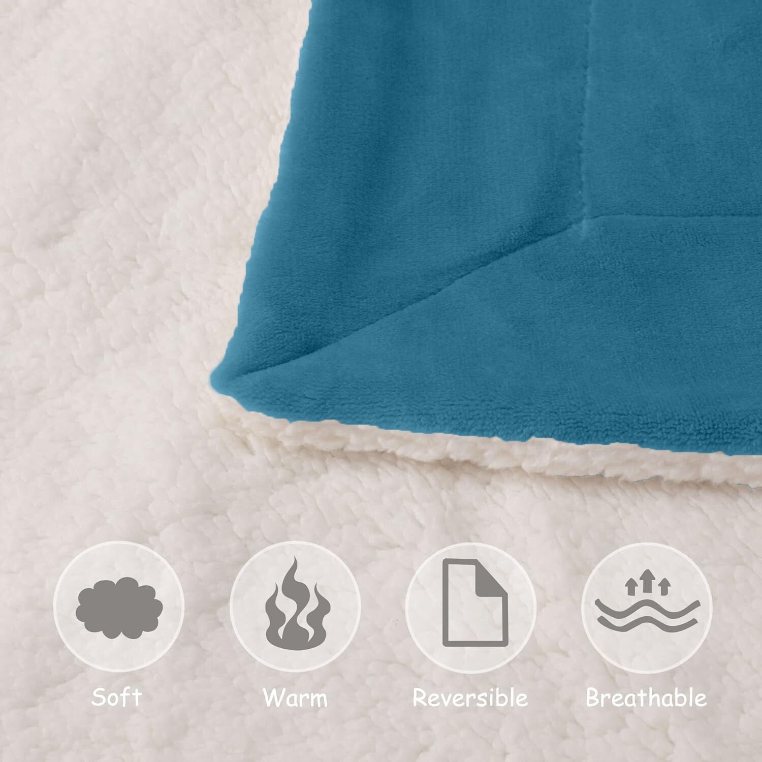 Sherpa Flannel Fleece Blanket Heavy Winter Throw for Bed Sofa Extra Warm Blanket