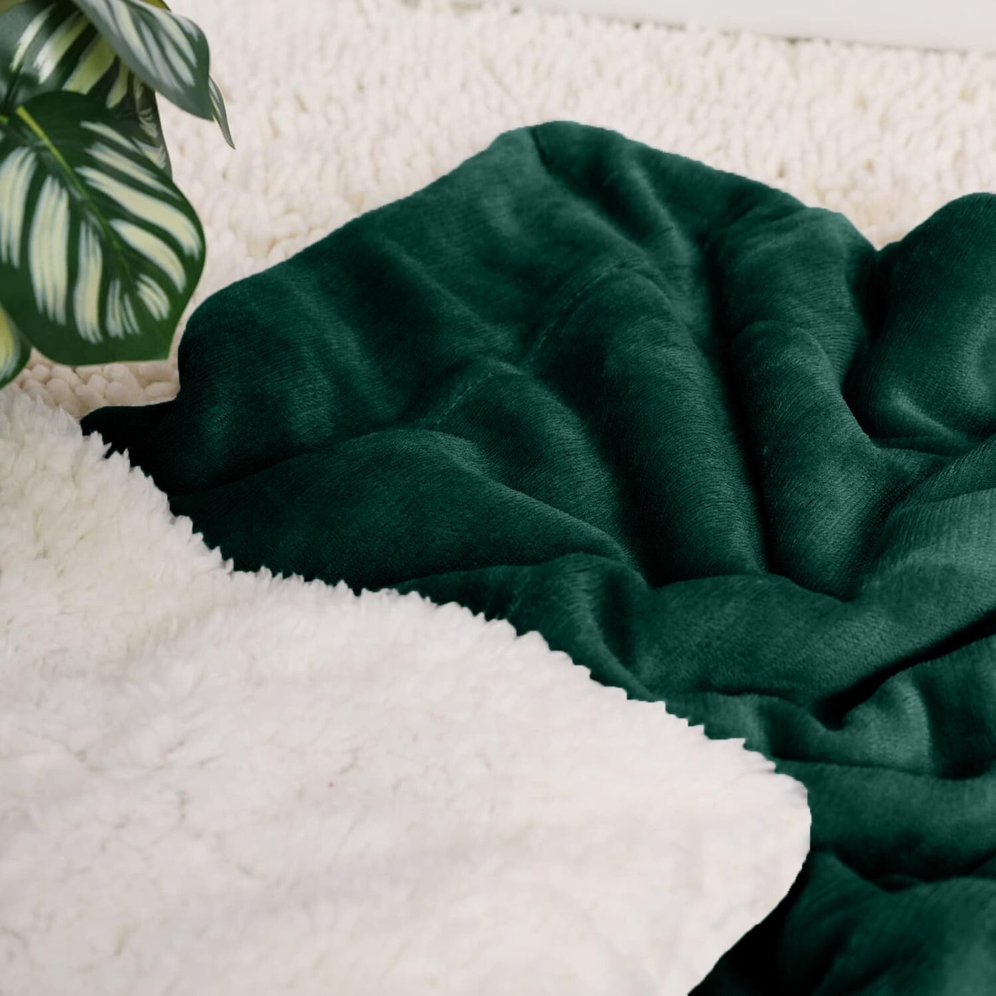Sherpa Flannel Fleece Blanket Heavy Winter Throw for Bed Sofa Extra Warm Blanket
