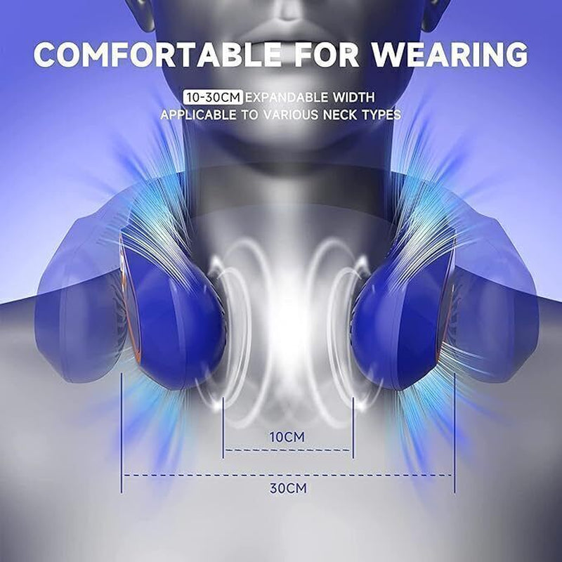 Bladeless Neckband Fan - Portable USB Rechargeable Hanging Cooler for Comfortable Wear in the UK