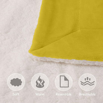 Sherpa Flannel Fleece Blanket Heavy Winter Throw for Bed Sofa Extra Warm Blanket
