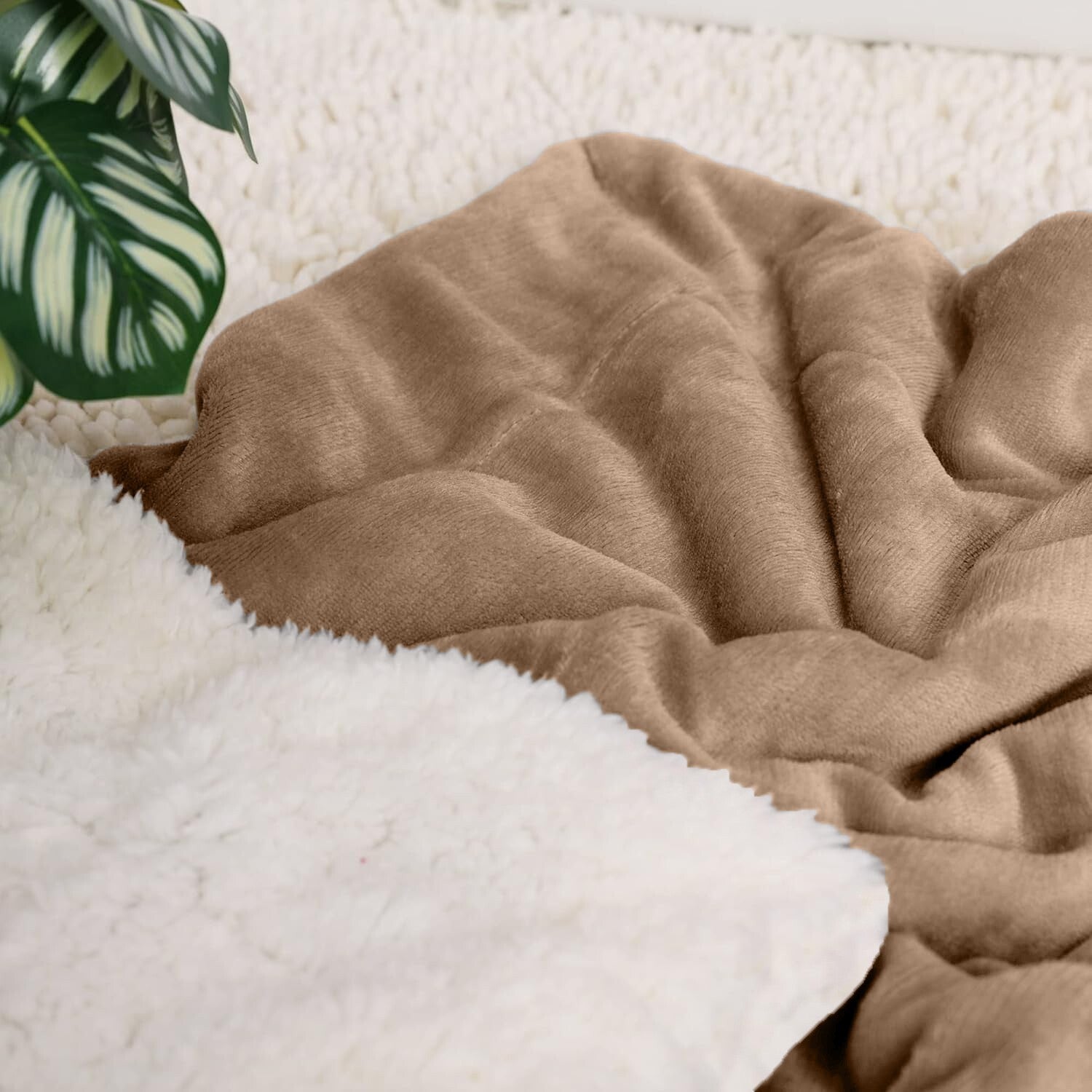 Sherpa Flannel Fleece Blanket Heavy Winter Throw for Bed Sofa Extra Warm Blanket