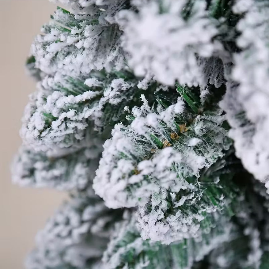 9FT Snow Flocked Christmas Garland, Snowy Artificial Christmas Garland - 2.75M