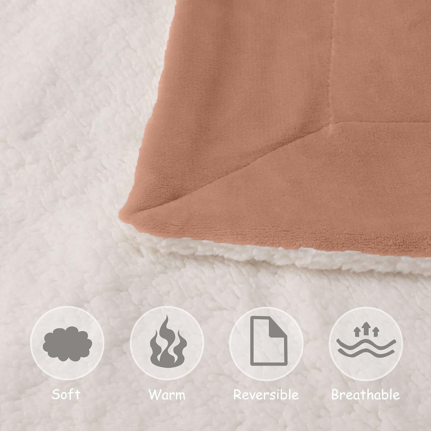 Sherpa Flannel Fleece Blanket Heavy Winter Throw for Bed Sofa Extra Warm Blanket