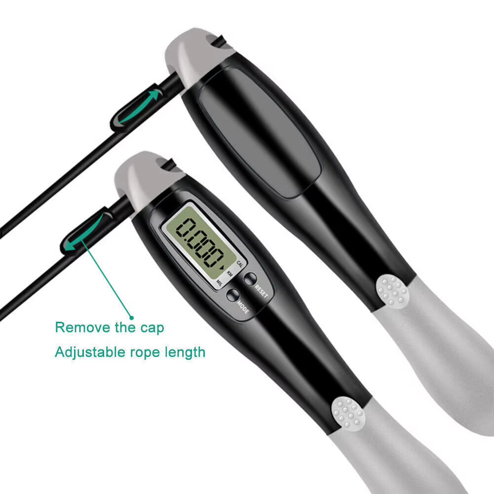 Cordless Skipping Rope Jump Ropes Smart Screen with Weighted for Sports Fiess~