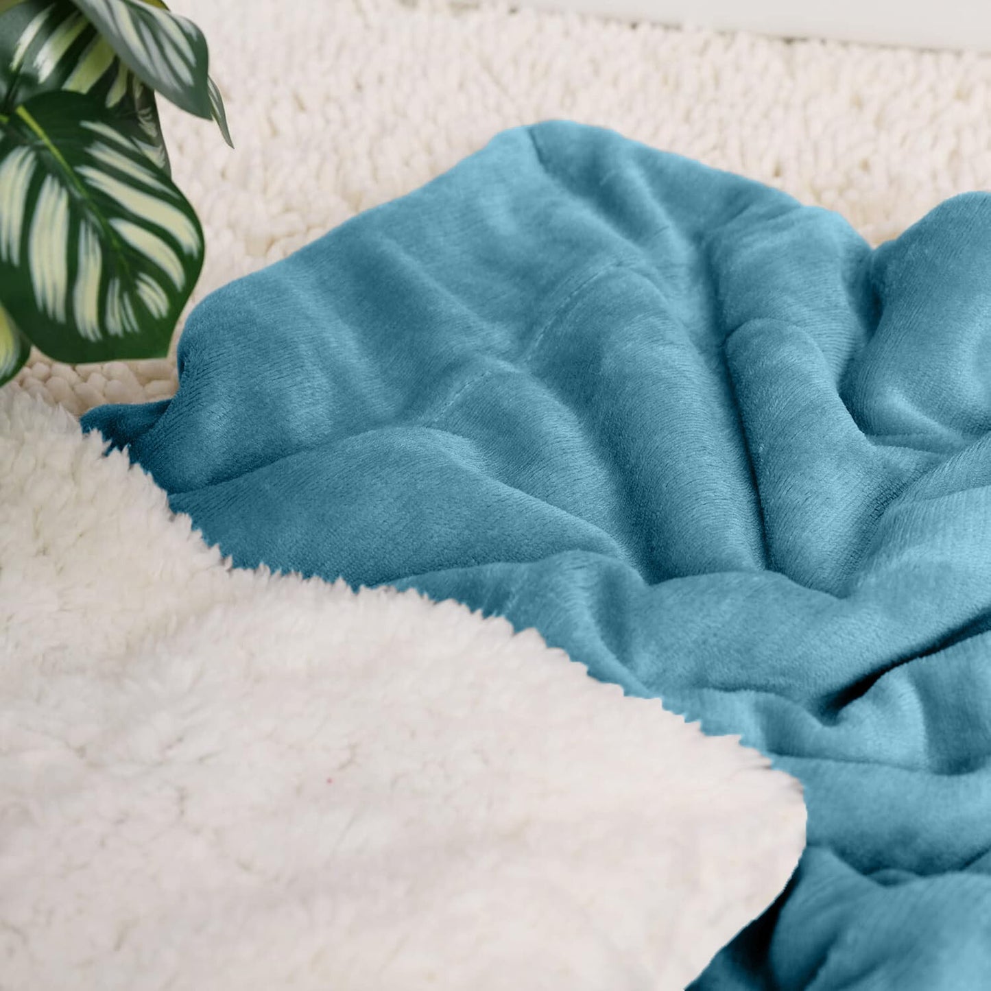 Sherpa Flannel Fleece Blanket Heavy Winter Throw for Bed Sofa Extra Warm Blanket